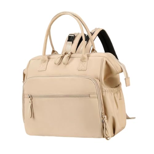 Oshhni Baby Wickelbeutel Travel Windel tte für Mama, Umhängetasche mit Tragenbeutel, Windel Rucksack Windel Tasche für Zuhause, Arbeit, Fitnessstudio Camping, Beige von Oshhni