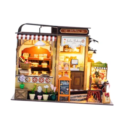 Oshhni Bakery Store Miniatur-Puppenhaus-Set, 3D-Puzzle-Modell, Eckzimmer-Box für Geburtstagsgeschenk, Familie Oshhni Bakery Store Miniatur-Puppenhaus-Set, 3D-Puzzle-Modell, Eckzimmer-Box für Geburtstagsgeschenk, Familie von Oshhni