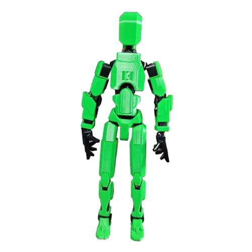 Oshhni Bewegliche Actionfigur, 3D-gedrucktes Actionfigur-Modell, Spielzeug, 13,7 cm groß, Dummies-Actionfiguren für DIY-Cosplay-Fotografieren, Grün von Oshhni