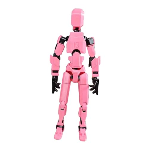 Oshhni Bewegliche Actionfigur, 3D-gedrucktes Actionfigur-Modell, Spielzeug, 13,7 cm groß, Dummies-Actionfiguren für DIY-Cosplay-Fotografieren, ROSA von Oshhni