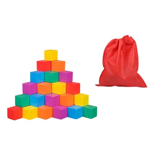 Oshhni Bunte Holzwürfel, Feste, Bunte quadratische Holzblöcke, Mathematikspielzeug, Feinmotorik-Stapelspielzeug für Schule und, 2.5 cm 50 Stück Oshhni Bunte Holzwürfel, Feste, Bunte quadratische Holzblöcke, Mathematikspielzeug, Feinmotorik-Stapelspielzeug für Schule und, 2.5 cm 50 Stück von Oshhni