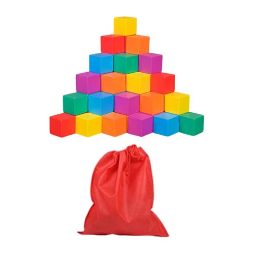 Oshhni Bunte Holzwürfel, Feste, Bunte quadratische Holzblöcke, Mathematikspielzeug, Feinmotorik-Stapelspielzeug für Schule und, 2cm 50 Stück Oshhni Bunte Holzwürfel, Feste, Bunte quadratische Holzblöcke, Mathematikspielzeug, Feinmotorik-Stapelspielzeug für Schule und, 2cm 50 Stück von Oshhni