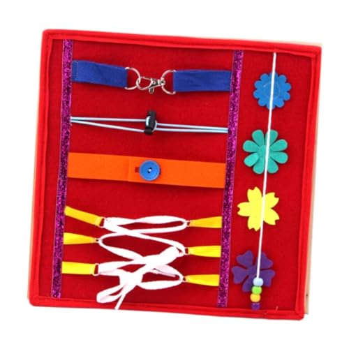 Oshhni Busy Board DIY Zubehör Sensory Board Teile Zappeln Decke Kleid Lernen Matte für, Rot von Oshhni
