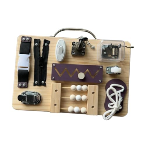 Oshhni Busy Board Sensory Toy Vorschulisches Lernen Feinmotorik-Spiele Tragbares Geschenkspielzeug Sensory Board für, Style A von Oshhni