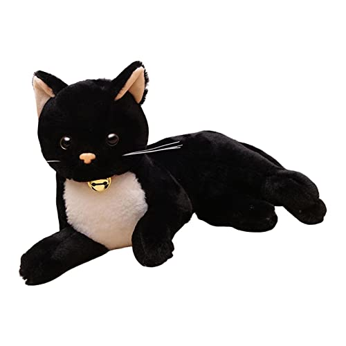 Oshhni Cartoon Tier Plüsch Katze Handgemachte Dekoration Kuscheltier Katzenspielzeug Zur Dekoration, Schwarz 36cm Oshhni Cartoon Tier Plüsch Katze Handgemachte Dekoration Kuscheltier Katzenspielzeug Zur Dekoration, Schwarz 36cm von Oshhni