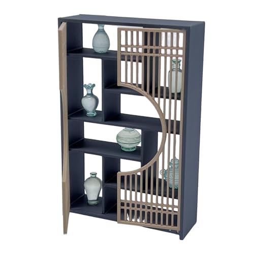 Oshhni Chinesische Miniatur Vitrine Modell 1/12 Maßstab Puppenhaus Display Regal von Oshhni