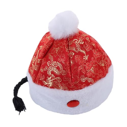 Oshhni Chinesischer orientalischer Hut, Kostümkappe, dekorative Requisiten, Kopfbedeckung, Qing-Hut des chinesischen Kaisers für Karneval, Show, Cosplay, 52CM von Oshhni