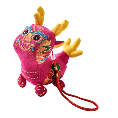 Oshhni Chinesisches Drachen-Plüschspielzeug, Neujahrs-Drachen-Stofftier-Puppe, hängender Anhänger, weiches Sternzeichen für Kinder, Geschenke, Souvenir, von Oshhni
