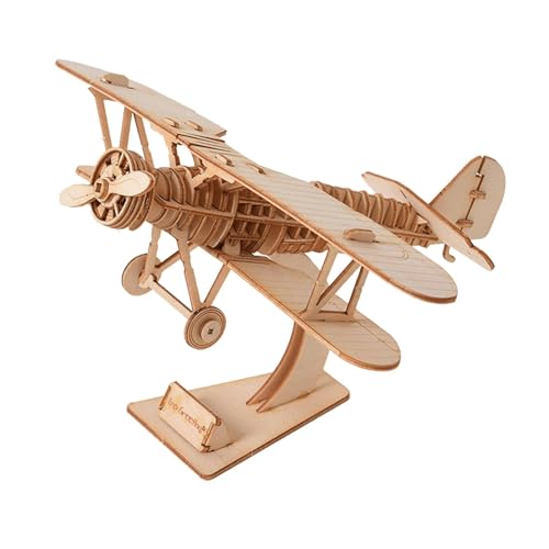 Oshhni DIY 3D-Puzzle aus Holz, Modelle, Flugzeug-Einweihungsgeschenke, niedliche praktische mechanische Modellbausätze, handgefertigt für Kinder von Oshhni
