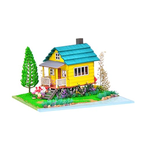 Oshhni DIY-Puppenhäuser, Miniatur-Bausätze, 3D-Puzzle aus Holz, Kunstwerk, Puppenhaus, handgefertigtes Spielzeug für Erwachsene, Freunde, von Oshhni