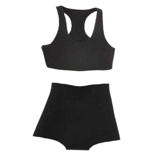 Oshhni Damenkleidung im Maßstab 1/6, Kostümkollektion, Trendige Accessoires, lässige Sportbekleidung, Actionfigur, Puppenkleidung, Schwarz von Oshhni