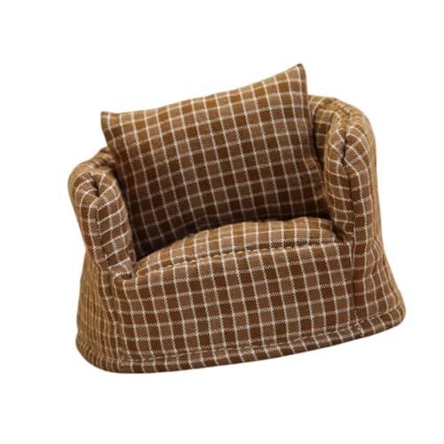Oshhni Dollhouse Couch Sessel 1/12 Skala Dollhouse Möbel Miniatur für Puppenhaus Zimmer Szene Foto Requisiten Ornamente Dekor, Kaffee Oshhni Dollhouse Couch Sessel 1/12 Skala Dollhouse Möbel Miniatur für Puppenhaus Zimmer Szene Foto Requisiten Ornamente Dekor, Kaffee von Oshhni