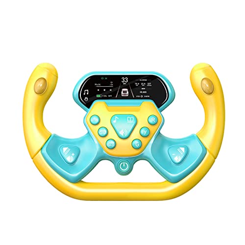 Oshhni Driving Lenkrad-Spielzeug, mit 1880 Musics Kids Pretend Seat Car Activity Educational Sounding Toy Portable, GRÜN von Oshhni