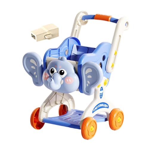 Oshhni -Einkaufswagen, Spielzeug, Supermarktwagen, Spielzeug, Kleinkinder, Spielen, Lebensmittelwagen für Jungen und Mädchen, Blau von Oshhni