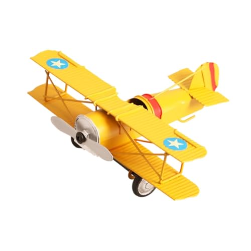 Oshhni Eisenflugzeug-Modellflugzeug-Handwerksmodelle, Simulation, Tisch-Mittelstück, Hubschraubermodell, pädagogisches Spielzeug für Schlafzimmer, Gelb Oshhni Eisenflugzeug-Modellflugzeug-Handwerksmodelle, Simulation, Tisch-Mittelstück, Hubschraubermodell, pädagogisches Spielzeug für Schlafzimmer, Gelb von Oshhni