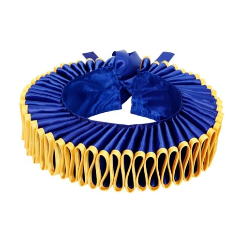Oshhni Elisabethanische Clown-Halsrüsche, abnehmbar, dekorativ, Cosplay-Halsrüsche für Party-Requisite, Blaugold Oshhni Elisabethanische Clown-Halsrüsche, abnehmbar, dekorativ, Cosplay-Halsrüsche für Party-Requisite, Blaugold von Oshhni