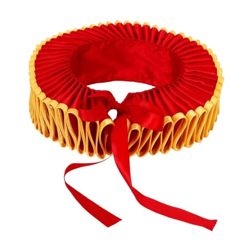 Oshhni Elisabethanische Clown-Halsrüsche, abnehmbar, dekorativ, Cosplay-Halsrüsche für Party-Requisite, Rotes Gold Oshhni Elisabethanische Clown-Halsrüsche, abnehmbar, dekorativ, Cosplay-Halsrüsche für Party-Requisite, Rotes Gold von Oshhni