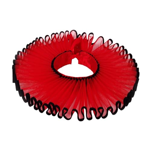 Oshhni Elisabethanische Halskrause, Cosplay-Halsbänder für Feiertagspartys, Festivals, Rot Oshhni Elisabethanische Halskrause, Cosplay-Halsbänder für Feiertagspartys, Festivals, Rot von Oshhni