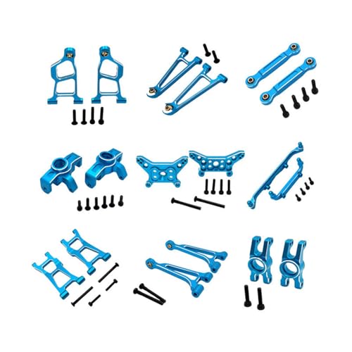 Oshhni Ersatzteile für ferngesteuerte Autos, Zubehör, Hochleistungs-Ersatz-Upgrade-Modifikationssatz aus Aluminiummetall für 1:14, Blau von Oshhni