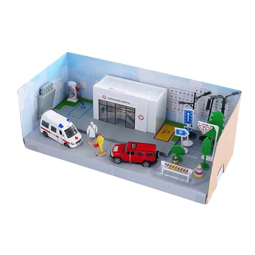 Oshhni Erste-Hilfe-Station-Set, Legierung, Automodell, Spielzeugbausätze, Simulationsszenario-Set für Schlafzimmer von Oshhni