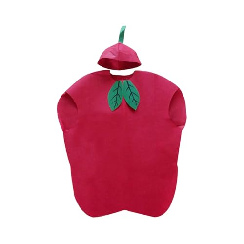 Oshhni Erwachsene Obst Kostüm Outfit Requisiten Verkleiden Cartoon Essen Cosplay Kostüme für Bühnenauftritt Rollenspiel Mottoparty Urlaub, Apfel von Oshhni