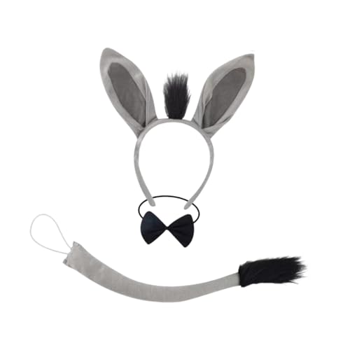 Oshhni Esel-Kostüm-Zubehör-Set, Bequeme Tier-Requisiten für Festivals, zum Anziehen, 3 Stück Oshhni Esel-Kostüm-Zubehör-Set, Bequeme Tier-Requisiten für Festivals, zum Anziehen, 3 Stück von Oshhni