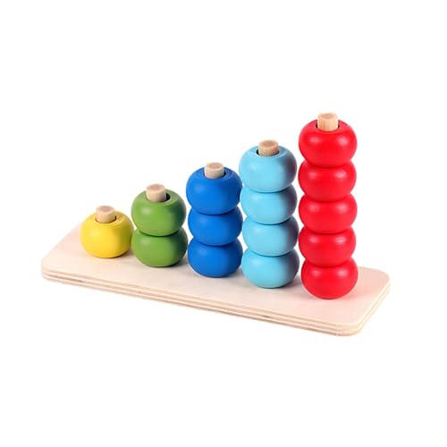 Oshhni Farbsortier-Stapelspielzeug, Vorschulisches Mathematik-Lernspiel zum Zählen für von Oshhni