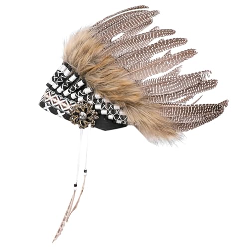 Oshhni Federkopfschmuck, Basteln, Dekor, Kopfbedeckung für Party, Damen, Herren, Weihnachtsferien, Schwarz Oshhni Federkopfschmuck, Basteln, Dekor, Kopfbedeckung für Party, Damen, Herren, Weihnachtsferien, Schwarz von Oshhni