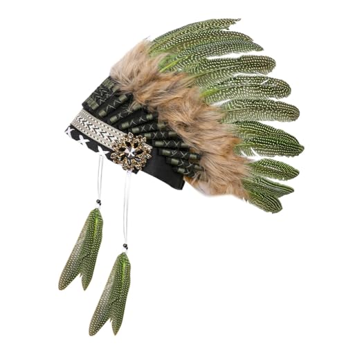Oshhni Federkopfschmuck, Basteln, Dekor, Kopfbedeckung für Party, Damen, Herren, Weihnachtsferien, Tiefgrün Oshhni Federkopfschmuck, Basteln, Dekor, Kopfbedeckung für Party, Damen, Herren, Weihnachtsferien, Tiefgrün von Oshhni