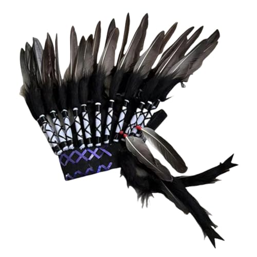 Oshhni Federkopfschmuck im indianischen Stil, Foto-Requisiten für Halloween und Partys, Style C Oshhni Federkopfschmuck im indianischen Stil, Foto-Requisiten für Halloween und Partys, Style C von Oshhni