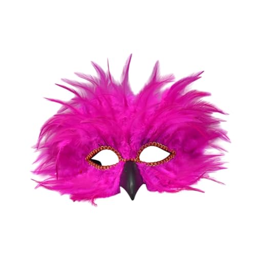Oshhni Federmaske Gesichtsmaske für das Bühnenperformance Festival Valentinstag Männer Frauen Frauen, Rose Oshhni Federmaske Gesichtsmaske für das Bühnenperformance Festival Valentinstag Männer Frauen Frauen, Rose von Oshhni
