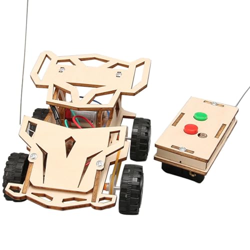 Oshhni Fernbedienung Auto Spielzeug Holz Wissenschaftliche Experiment Kits RC Auto Holz 3D Puzzle Klassenzimmer Unterricht von Oshhni