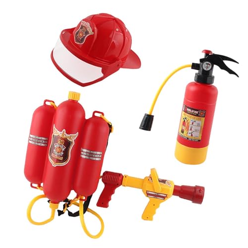 Oshhni Feuerwehr-Wassersprüh-Spielzeugset, Sommer-Spielset für Jungen, Feuerwehr-Cosplay-Requisiten, Feuerwehr-Wassersprüher für den Hinterhofpool, 3 Stück Oshhni Feuerwehr-Wassersprüh-Spielzeugset, Sommer-Spielset für Jungen, Feuerwehr-Cosplay-Requisiten, Feuerwehr-Wassersprüher für den Hinterhofpool, 3 Stück von Oshhni