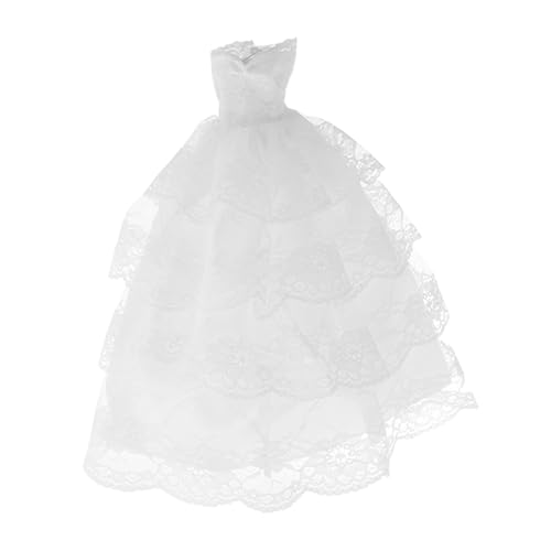 Oshhni Figur im Maßstab 1:6, Hochzeitskleid, Brautkleid, Miniatur-Charakter-Kleidung, einzigartiges Outfit, Kleidung, Rock für Wohnzimmer-Geschenke, Weiß von Oshhni