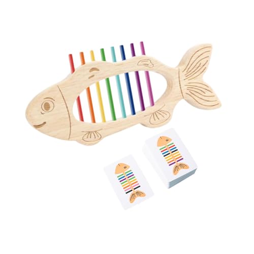 Oshhni Fischknochen passende Spielzeug Fine Motor Early Education Spielzeug Matching Game Farb Sorting für Kinder Junge Mädchen 3+Jahre Vorschule von Oshhni