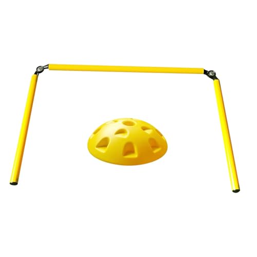 Oshhni Fußball -Agilitätstrainingspolen Falten Barrier Markierung Pole Hindernisfußball Agility Pole Set für Wettbewerbspraxis, 3 Abschnitt mit von Oshhni