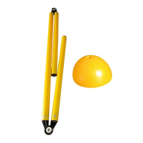 Oshhni Fußball -Agilitätstrainingspolen Falten Barrier Markierung Pole Hindernisfußball Agility Pole Set für Wettbewerbspraxis, 3section W Fill Base von Oshhni