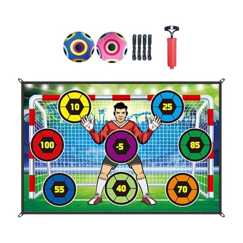 Oshhni Fußballspiel mit Bällen, Faltbare Flanell -Tore Sportspielzeug für Kinder, Style B von Oshhni