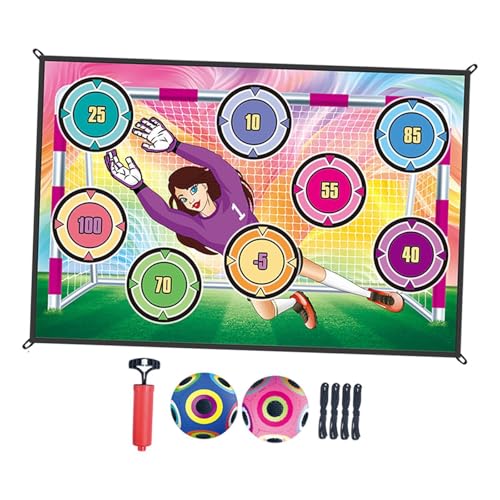 Oshhni Fußballspiel mit Bällen, Faltbare Flanell -Tore Sportspielzeug für Kinder, Style C von Oshhni