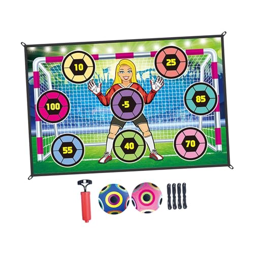 Oshhni Fußballspiel mit Bällen, Faltbare Flanell -Tore Sportspielzeug für Kinder, Style D von Oshhni
