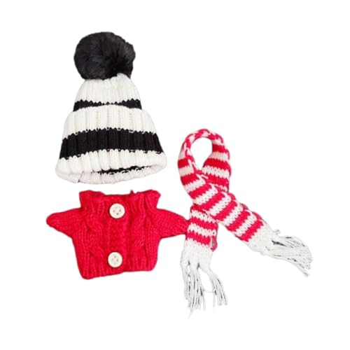 Oshhni Girl Doll Kleidung Pullover Kostüme für kleine Mädchen Dekoration weiche entzückende Schalhutpuppenauslöschung für 5,91 Zoll Puppe, Rot Oshhni Girl Doll Kleidung Pullover Kostüme für kleine Mädchen Dekoration weiche entzückende Schalhutpuppenauslöschung für 5,91 Zoll Puppe, Rot von Oshhni
