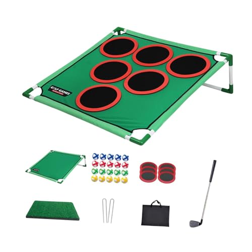 Oshhni Golf Pong Set für Kinder mit Putter und Trainingsmatte für drinnen und draußen, Einzelregal Oshhni Golf Pong Set für Kinder mit Putter und Trainingsmatte für drinnen und draußen, Einzelregal von Oshhni