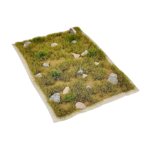 Oshhni Grasbüschelmodell, Mini-Landschaft, DIY-Ornamente, Landschafts- und Szenenarrangements, Simulationsgrascluster für 1:35, 1:64, 1:72, 1:87, Herbstgrün von Oshhni