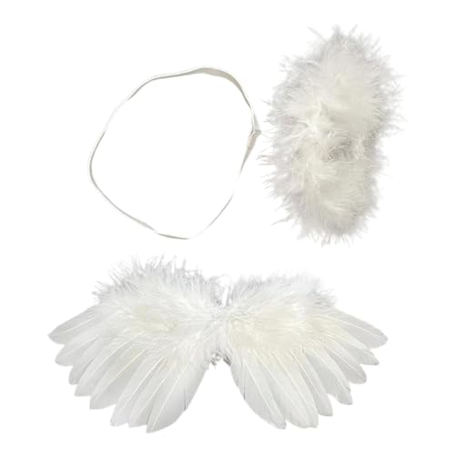Oshhni Haarband Und Puppenflügel für Kinder DIY Miniaturfeder Dekor, Weiß Oshhni Haarband Und Puppenflügel für Kinder DIY Miniaturfeder Dekor, Weiß von Oshhni
