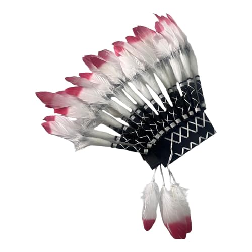Oshhni Häuptling Indianer Hut Künstliche Feder Kopfschmuck Dekorative für Cosplay Halloween Oshhni Häuptling Indianer Hut Künstliche Feder Kopfschmuck Dekorative für Cosplay Halloween von Oshhni