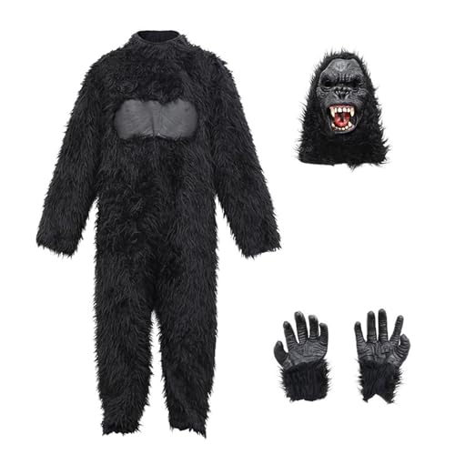 Oshhni Halloween Gorilla Kostüm Rollenspiel Tier Cosplay für Bühnenauftritte, XL 16 Jahre alt von Oshhni