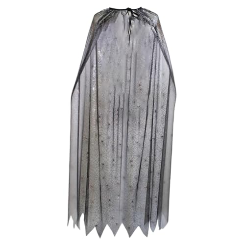 Oshhni Halloween Hexenumhang Requisite Outfit für Veranstaltungen Gruselige Feier Karneval, Schwarzes Silber Oshhni Halloween Hexenumhang Requisite Outfit für Veranstaltungen Gruselige Feier Karneval, Schwarzes Silber von Oshhni
