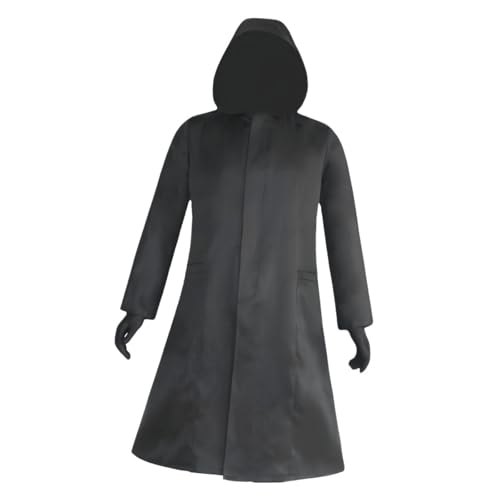 Oshhni Halloween-Kostüm mit Kapuze, Windjacke für Bühnenauftritte, Karnevalskostüme, Länge 122cm von Oshhni
