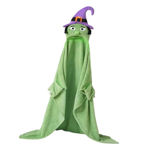 Oshhni Halloween Kürbis Kostüm Weicher Halloween Kürbis Kapuzenoverall für Karneval, GrÜn von Oshhni