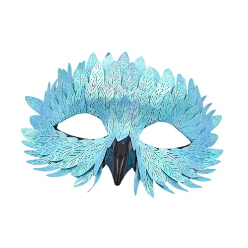 Oshhni Halloween -Masken -Feder -Augenmaske für Nachtclub -Rollenspiel Karnevalspartyzubehör, Blau Oshhni Halloween -Masken -Feder -Augenmaske für Nachtclub -Rollenspiel Karnevalspartyzubehör, Blau von Oshhni